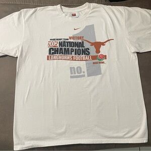VTG Y2K Texas Longhorns Men’s T-shirt 2005 Rose Bowl Nike Center Swoosh L